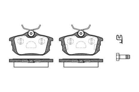 Набір гальмівних майданчиків, Disk Brake Smart Forfour, Volvo V40, REMSA (060512)