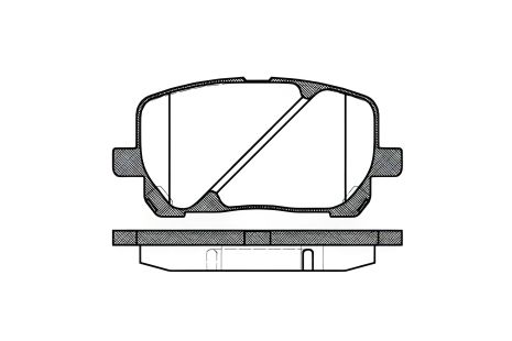 Комплект гальмівних колодок, дискове гальмо TOYOTA AVENSIS, WOKING (P854300) Комплект гальмівних колодок, дискове гальмо TOYOTA AVENSIS, WOKING (P854300)