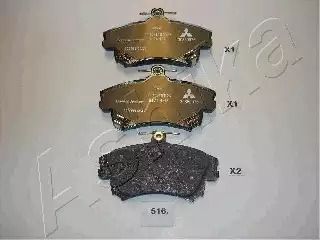 Набір гальмівних майданчиків, Disk Brake Smart Forfour, Volvo V40, Ashika (5005516)