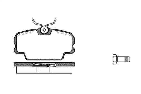 Набір гальмівних прокладок, Saab 9000 Disc Brake, Mercedes-Benz 190, Woking (P045300)