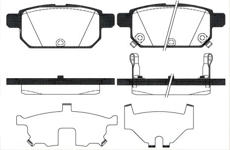 Тормозные колодки набор, дисковые SUZUKI BALENO, WOKING (P1571302)