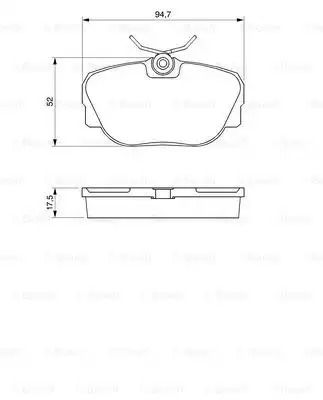 Комплект гальмівних колодок дискових BMW 3, BOSCH (0986491730)