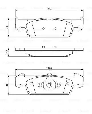 Комплект тормозных колодок, дисковый тормоз RENAULT LOGAN/STEPWAY, DACIA LOGAN, BOSCH (0986494697)