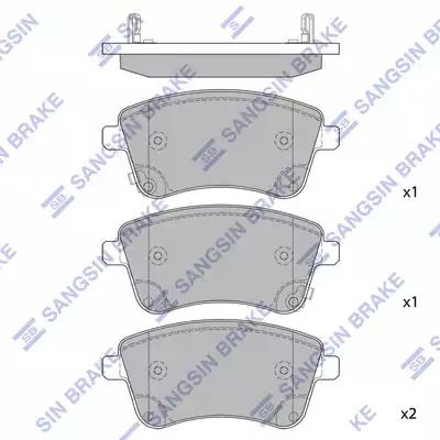 Комплект тормозных колодок, дисковый тормоз HYUNDAI ix20, KIA VENGA, HI-Q (SP1515)