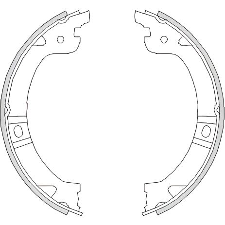 Гальмівних колодок комплект, гальмо стоянки DODGE CARAVAN, CHRYSLER VOYAGER, REMSA (474400)