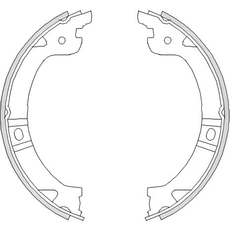 Комплект колодок тормозных (стояночный тормоз) DODGE CARAVAN, CHRYSLER VOYAGER, REMSA (474400)