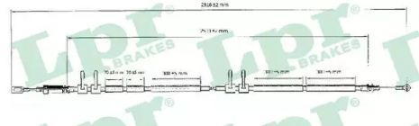 Ручний гальмівний кабель Fiat Ducato, Peugeot Boxer, LPR (C0989b)