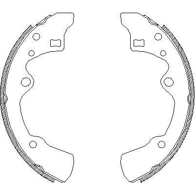 Комплект тормозных колодок MAZDA 626, REMSA (418300)