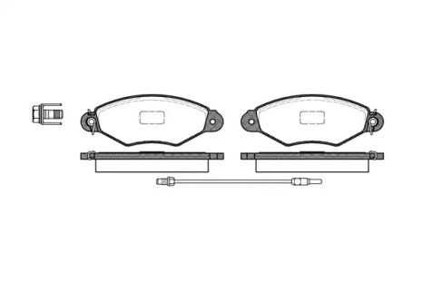 Комплект тормозных колодок, дисковый тормоз NISSAN KUBISTAR, RENAULT KANGOO, REMSA (064301)