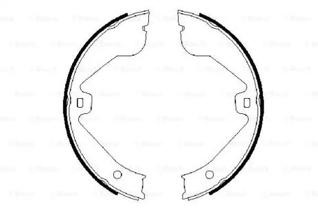 Комплект гальмівних колодок, гальмо стоянки AUDI A7, VW TOUAREG, BOSCH (0986487705)