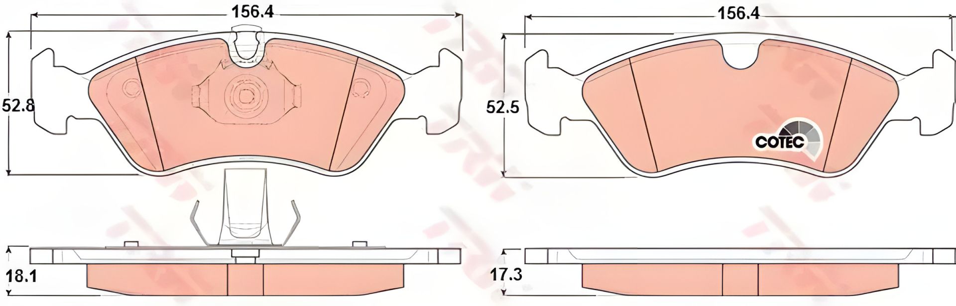 Комплект дисковых тормозных колодок для CHEVROLET VECTRA, HOLDEN ASTRA, TRW (GDB1300) Комплект дисковых тормозных колодок для CHEVROLET VECTRA, HOLDEN ASTRA, TRW (GDB1300)