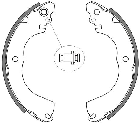 Комплект задних тормозных колодок для PEUGEOT ION, CITROËN C-ZERO, NISSAN TIIDA 07, REMSA (425700)