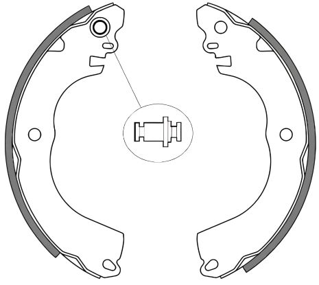 Гальмівних колодок комплект задн. PEUGEOT ION, CITROËN C-ZERO, NISSAN TIIDA 07 -, REMSA (425700)