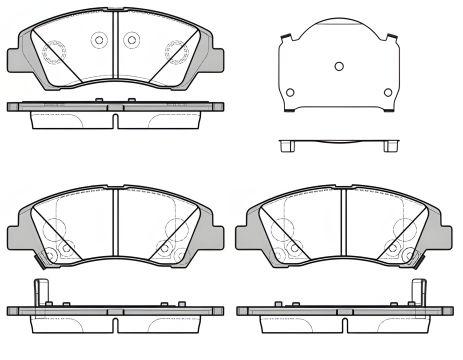 Комплект тормозных колодок, дисковый тормоз HYUNDAI i10, REMSA (158302) Комплект тормозных колодок, дисковый тормоз HYUNDAI i10, REMSA (158302)