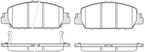 Комплект колодок гальмівних, дискове гальмо HONDA HR-V, WOKING (P1448302)