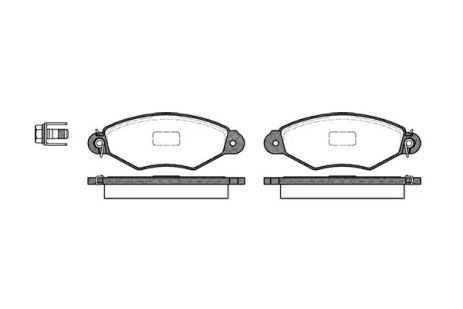 Комплект тормозных колодок BMW 2, RENAULT KANGOO, CITROËN XSARA, WOKING (P743300)