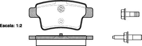 Комплект тормозных колодок CITROËN C4, WOKING (P1341300)