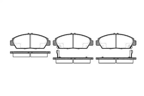 Комплект тормозных колодок, дисковый тормоз ROVER 600, HONDA ACCORD, WOKING (P506302)