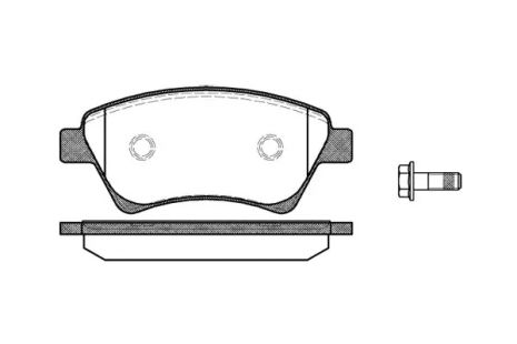 Комплект гальмівних колодок, дискове гальмо RENAULT GRAND SCÉNIC, REMSA (097600)