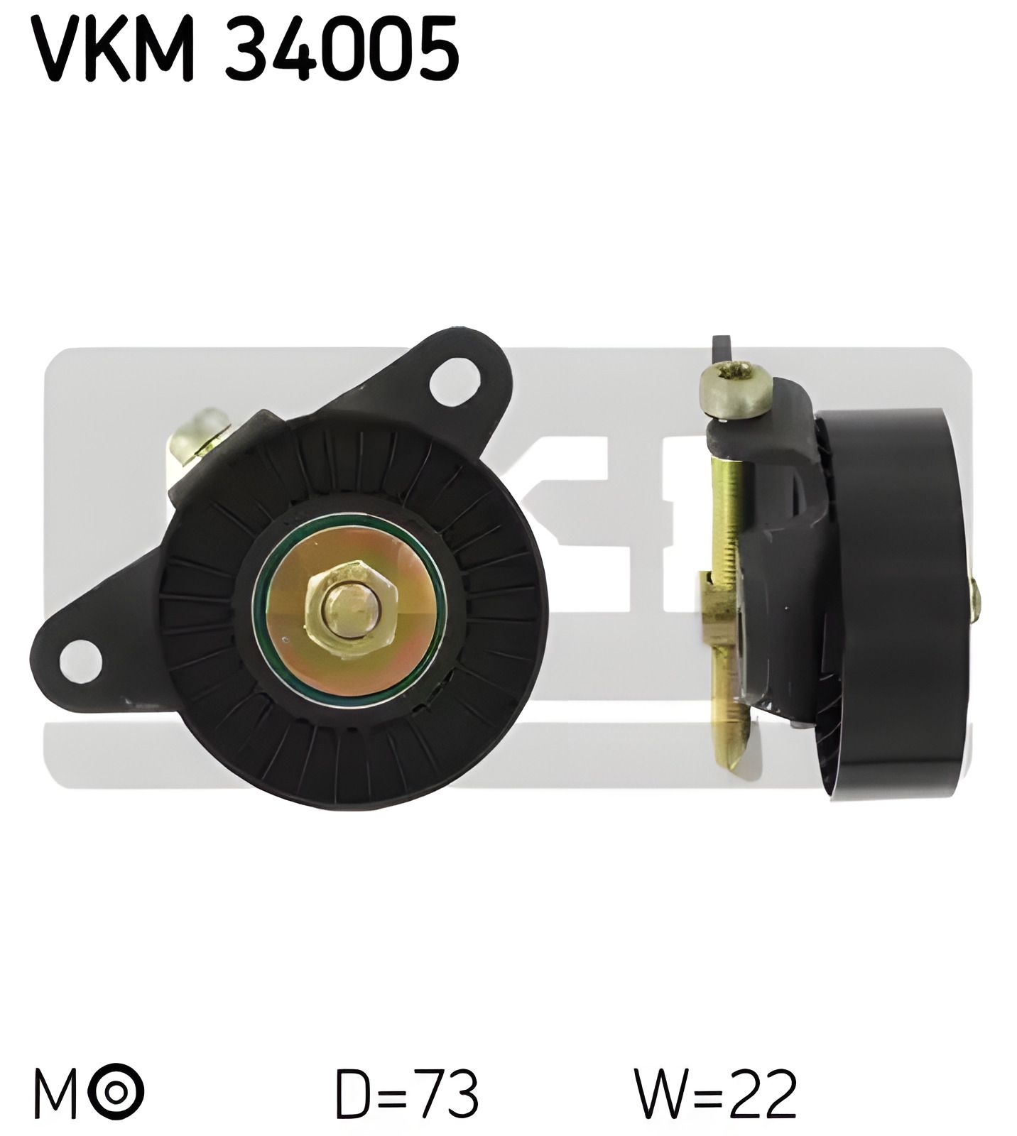 Поліклінового ременя натяжний ролик MAZDA 121, FORD ESCORT, SKF (VKM34005) Поліклінового ременя натяжний ролик MAZDA 121, FORD ESCORT, SKF (VKM34005)