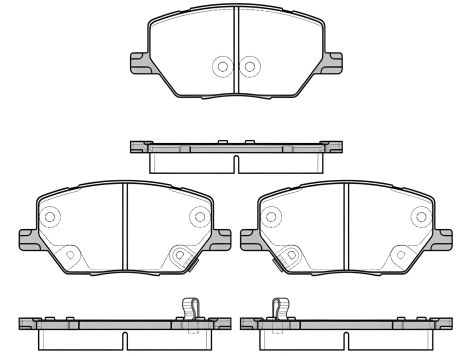 Гальмівних колодок комплект, дискове гальмо FIAT 500X, JEEP RENEGADE, WOKING (P1740302)