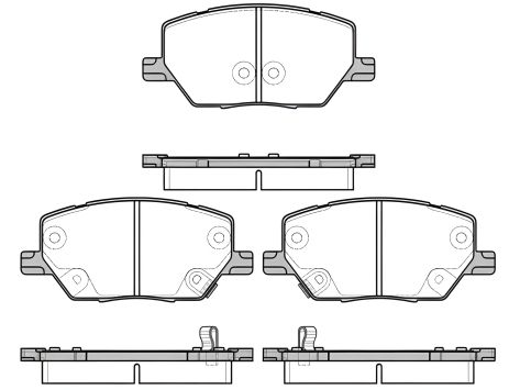 Комплект дисковых тормозных колодок для FIAT 500X, JEEP RENEGADE, WOKING (P1740302) Комплект дисковых тормозных колодок для FIAT 500X, JEEP RENEGADE, WOKING (P1740302)