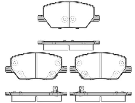 Комплект гальмівних колодок, дискове гальмо FIAT 500X, JEEP RENEGADE, WOKING (P1740302)