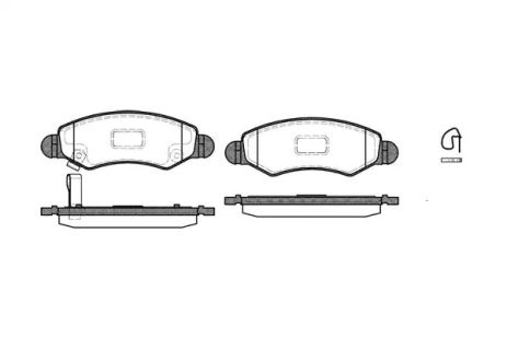 Комплект гальмівних колодок, дискове гальмо SUBARU JUSTY, SUZUKI WAGON, WOKING (P602321)