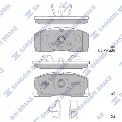 Комплект гальмівних колодок, дискове гальмо HAFEI LOBO, GEELY CK, HI-Q (SP2154)