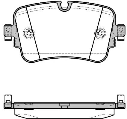 Комплект гальмівних колодок, дискове гальмо AUDI Q7, WOKING (P1768308)