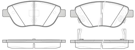 FIAT 500L колодок гальмівних комплект дискове гальмо, REMSA (085932)