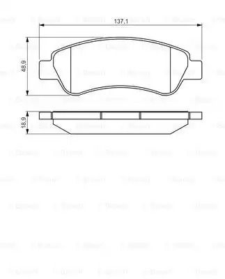 Комплект тормозных колодок, дисковый тормоз PEUGEOT BOXER, CITROËN JUMPER, BOSCH (0986495254)