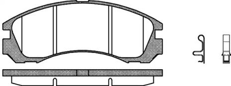 Комплект гальмівних колодок, дискове гальмо PEUGEOT 4007, CITROËN C-CROSSER, REMSA (035432)