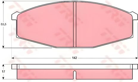 Гальмівних колодок комплект, дискове гальмо FORD AUSTRALIA, NISSAN PATROL, TRW (GDB251) Гальмівних колодок комплект, дискове гальмо FORD AUSTRALIA, NISSAN PATROL, TRW (GDB251)