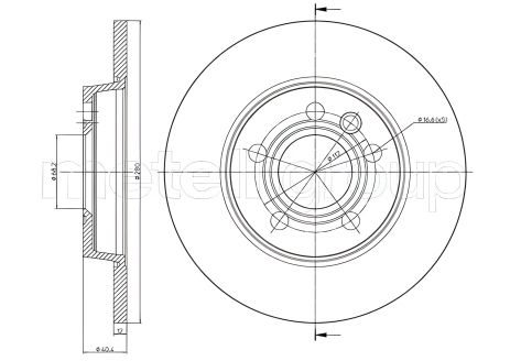 Тормозной диск для VW TRANSPORTER, CIFAM (800657)