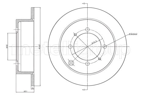 Гальмівний диск для KIA JOICE, MITSUBISHI LANCER, CIFAM (800651)