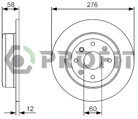 Диск гальмівний CHEVROLET EPICA, PROFIT (50102025)