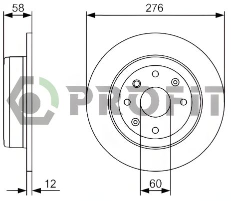 Диск гальмівний CHEVROLET EPICA, PROFIT (50102025)