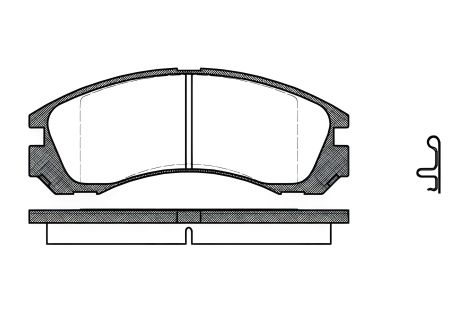 Комплект тормозных колодок, дисковый тормоз CITROËN C-CROSSER, MITSUBISHI PAJERO, REMSA (035422)