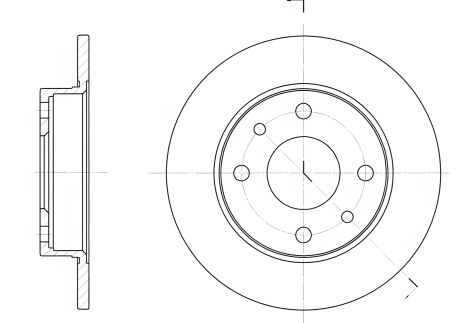 Гальмівний диск FIAT 500C, FORD KA, REMSA (611000) Гальмівний диск FIAT 500C, FORD KA, REMSA (611000)