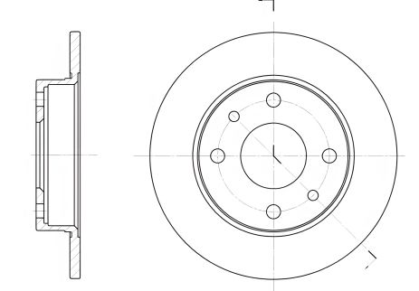 Гальмівний диск FIAT 500C, FORD KA, REMSA (611000)