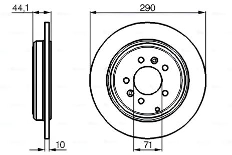 Диск тормозной PEUGEOT 605, BOSCH (0986478556) Диск тормозной PEUGEOT 605, BOSCH (0986478556)