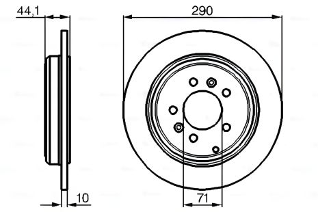 Диск тормозной PEUGEOT 605, BOSCH (0986478556)