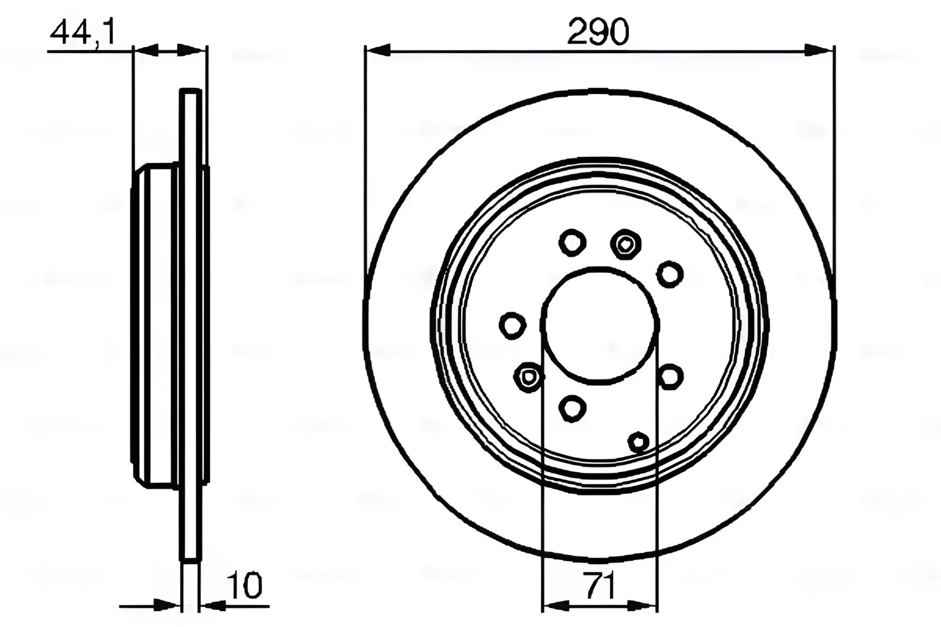 Диск гальмівний PEUGEOT 605, BOSCH (0986478556) Диск гальмівний PEUGEOT 605, BOSCH (0986478556)