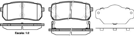 Комплект гальмівних колодок, дискове гальмо HAVAL H8, KIA SORENTO, WOKING (P1388302) Комплект гальмівних колодок, дискове гальмо HAVAL H8, KIA SORENTO, WOKING (P1388302)