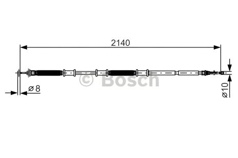 Ручного гальма трос FIAT DOBLO, BOSCH (1987482287) Ручного гальма трос FIAT DOBLO, BOSCH (1987482287)