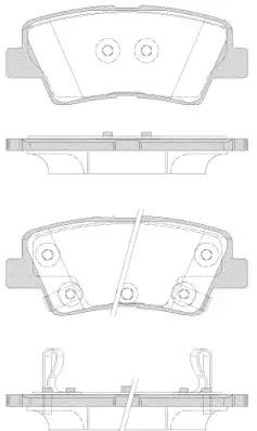 Комплект гальмівних колодок, дискове гальмо KIA NIRO, SSANGYONG XLV, REMSA (136242)