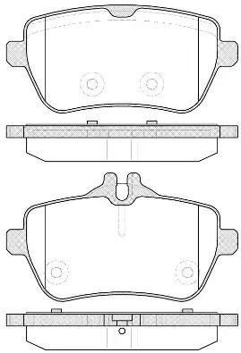 Комплект гальмівних колодок, дискове гальмо MERCEDES-BENZ S-CLASS, WOKING (P1435300)