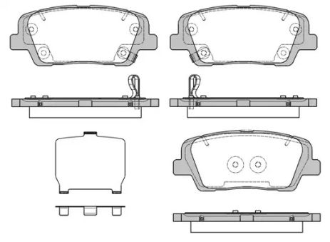 Комплект тормозных колодок, дисковый тормоз KIA SORENTO, HYUNDAI SANTA FE, WOKING (P1374309)