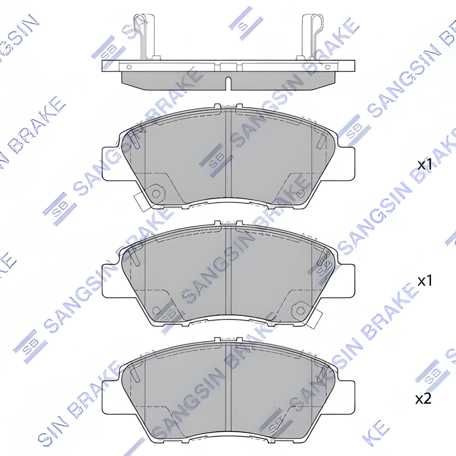Комплект тормозных колодок, дисковый тормоз HONDA JAZZ, HI-Q (SP1463) Комплект тормозных колодок, дисковый тормоз HONDA JAZZ, HI-Q (SP1463)
